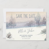 冬の結婚式のお知らせを保存する セーブザデート (正面)