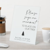 冬の結婚式のオーナメントにサインを下さい 台座サイン (インサイチュ)