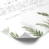 冬の結婚式のグロースティック送信オフ表の看板 ポスター (角)