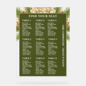 冬の結婚式のシーティングチャート曇りアクリルの看板 アクリルサイン (正面)