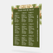 冬の結婚式のシーティングチャート曇りアクリルの看板 アクリルサイン (傾斜)