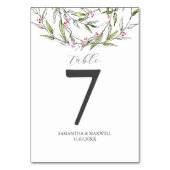冬の結婚式のテーブル番号ボタニ素朴カル テーブルナンバー (正面)