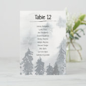 冬の結婚式のテーブル番号座席表 招待状 (スタンド正面)