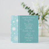 冬の結婚式のフォト招待状カード 招待状 (スタンド正面)