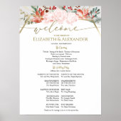 冬の結婚式のプログラムの署名ギルドフローラ ポスター (正面)