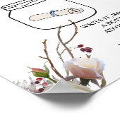 冬の結婚式のメッセージのボトルゲストブックの看板 ポスター (角)