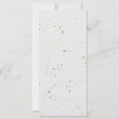 冬の結婚式のメニューカード金箔の水色フローラ (裏面)