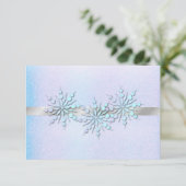 冬の結婚式のリハーサルディナーRSVP 出欠カード (スタンド正面)