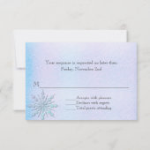 冬の結婚式のリハーサルディナーRSVP 出欠カード (裏面)