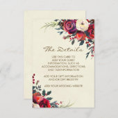 冬の結婚式の休日の詳細情報 エンクロージャーカード (正面/裏面)