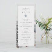 冬の結婚式の写真の風景の結婚式プログラム 招待状 (スタンド正面)