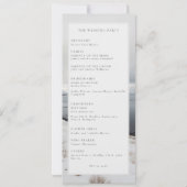 冬の結婚式の写真の風景の結婚式プログラム 招待状 (裏面)