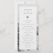 冬の結婚式の写真の風景の結婚式プログラム 招待状 (正面)