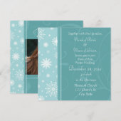 冬の結婚式の写真招待状カード 招待状 (正面/裏面)