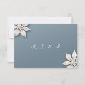 冬の結婚式の出欠返信（食事の選択肢付き） 出欠カード (裏面)