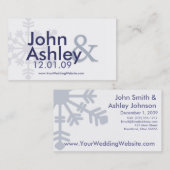 冬の結婚式の名刺 名刺 (正面/裏面)