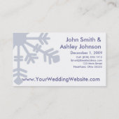 冬の結婚式の名刺 名刺 (裏面)