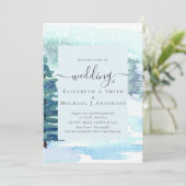 冬の結婚式の山の松の木の雪 (スタンド正面)