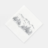 冬の結婚式の山の自然ツリー国 スタンダードランチョンナプキン (角)