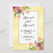 冬の結婚式の山の風景パーティの招待状 招待状 (正面)