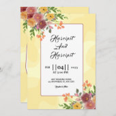 冬の結婚式の山の風景パーティの招待状 招待状 (正面/裏面)