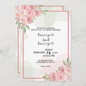 冬の結婚式の山メリーのカードの招待 招待状 (正面/裏面)