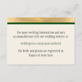 冬の結婚式の情報カード エンクロージャーカード