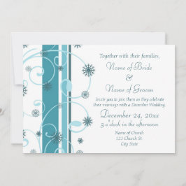 冬の結婚式の招待状写真カード 招待状