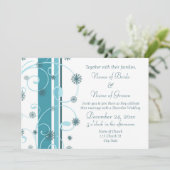 冬の結婚式の招待状写真カード 招待状 (スタンド正面)