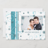 冬の結婚式の招待状写真カード 招待状 (裏面)