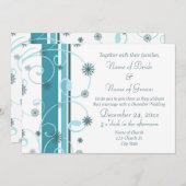 冬の結婚式の招待状写真カード 招待状 (正面/裏面)