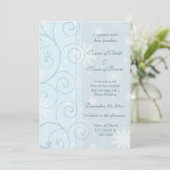 冬の結婚式の招待状写真カード 招待状 (スタンド正面)