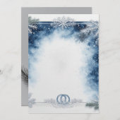 冬の結婚式の招待状 招待状 (正面/裏面)