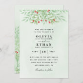 冬の結婚式の招待状 招待状 (正面/裏面)