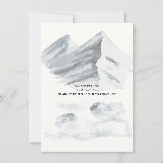 冬の結婚式の招待状 招待状 (裏面)