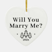 冬の結婚式の提案を私と結婚してくれないか セラミックオーナメント (正面)