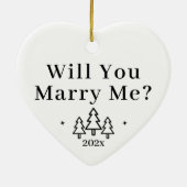 冬の結婚式の提案を私と結婚してくれないか セラミックオーナメント (裏面)