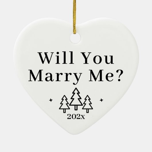 冬の結婚式の提案を私と結婚してくれないか セラミックオーナメント (裏面)