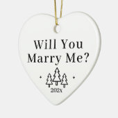 冬の結婚式の提案を私と結婚してくれないか セラミックオーナメント (左)