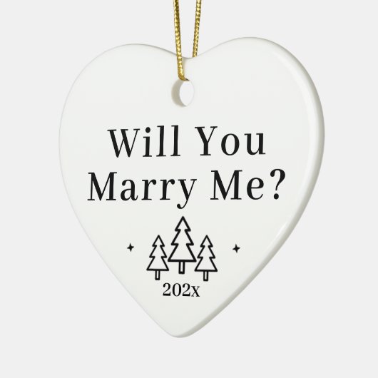 冬の結婚式の提案を私と結婚してくれないか セラミックオーナメント (左)