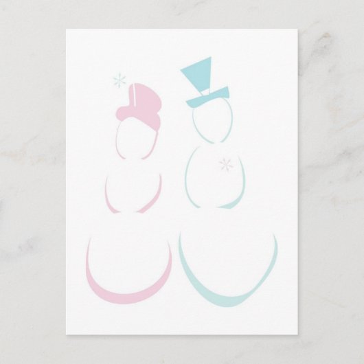 冬の結婚式の日付はがきを保存 案内ポストカード (正面)