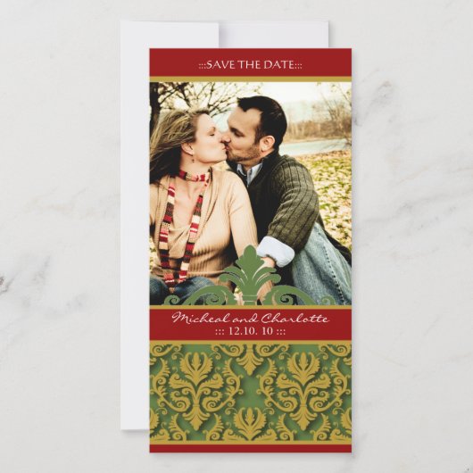 冬の結婚式の日付結婚を保存 セーブザデート (正面)