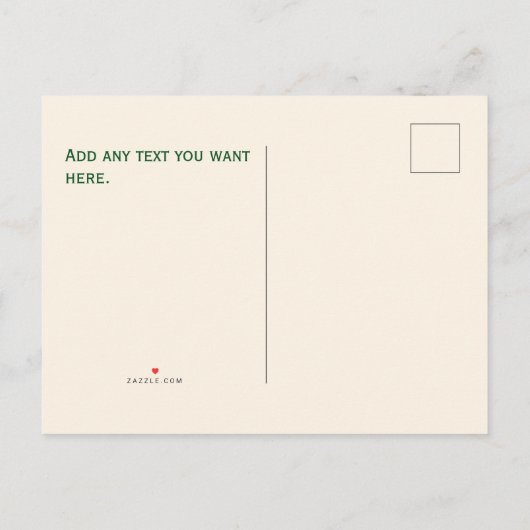 冬の結婚式の松のコーン日付はがきを保存 案内ポストカード (裏面)