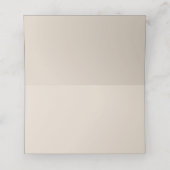 冬の結婚式の松の円錐松の針 プレイスカード (内部開封)