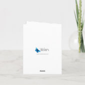 冬の結婚式の松木の緑のサンキューカード シーズンカード (裏面)