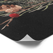 冬の結婚式の歓迎Chalkboardサインのポスター ポスター (角)