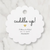 冬の結婚式の毛布またはショールを取り上げる フェイバータグ (正面)