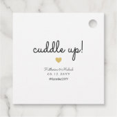 冬の結婚式の毛布またはショールを片付け素朴る フェイバータグ (裏面)