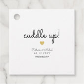 冬の結婚式の毛布またはショールを片付け素朴る フェイバータグ (正面)