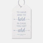 冬の結婚式の毛布 ギフトタグ (正面)